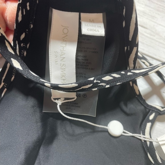 Jonathan Simkhai swim ALIANA PRINTED BIKINI TOP abstract fern S straps pattern - Picture 7 of 8